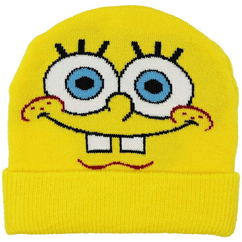 スポンジボブ キッズ ニットキャップ 子供用 毛糸 帽子 フェイス SPONGEBOB スモールプラネット