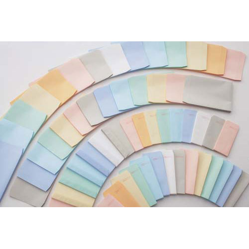 長3hiソフトカラー封筒 〒枠なし ブルー