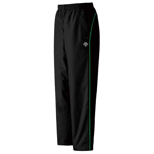 DS-DTM3910P-BLG-L デサント ウインドウェア 男女兼用 ブラック×グリーン・サイズ：L WINDBREAKER PANTS 裏トリコット DTM-3910P