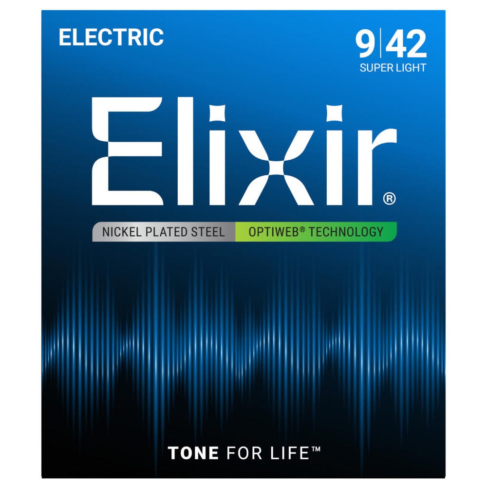 Electric Nickel Plated Steel with NANOWEB Coating 2SET PACK #12002 Super Light/09-42 ELIXIR