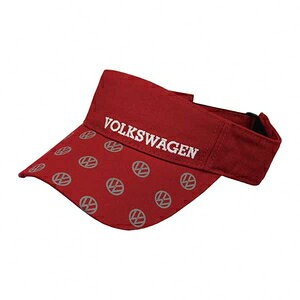 フォルクスワーゲン メンズ サンバイザー レッド・サイズ：フリー VWCP-9506-RD Volkswagen サイズ：Free 58cm