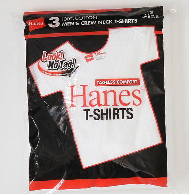 Hanes Tシャツ 半袖 無地 レッドパック H2135TN Mサイズ ヘインズ タグレス アーミーシャツ