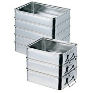 赤川器物製作所 22108-1 ステン手付番重バット小・110