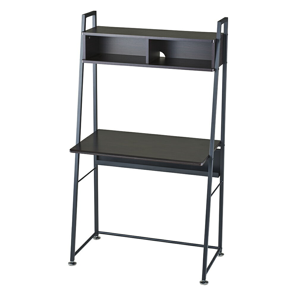 ナカバヤシ 収納ボックス付きデスクW800ダーク木目 FPR-8045DM