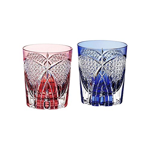 カガミクリスタル 江戸切子 ペアロックグラス Amazon｜カガミクリスタル(Kagami) ペアロックグラス 赤青 280cc