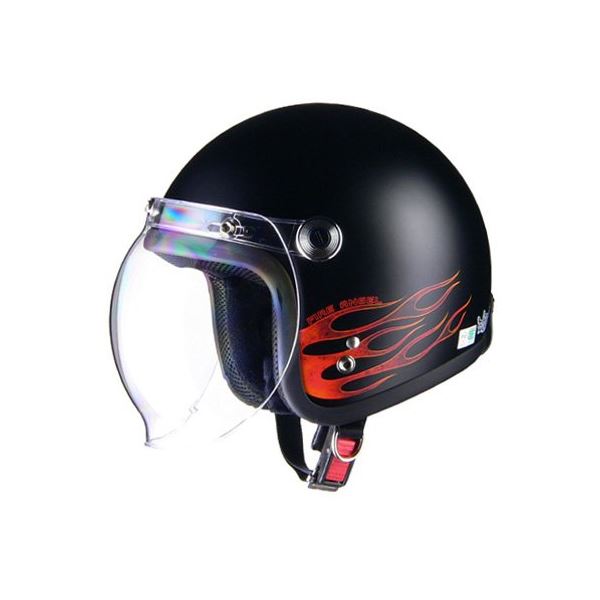 リード工業 LEAD バイク用 ジェット ヘルメット BARTON BC-10 ファイヤーエンジェル フリーサイズ (57-60cm未満) UVカット