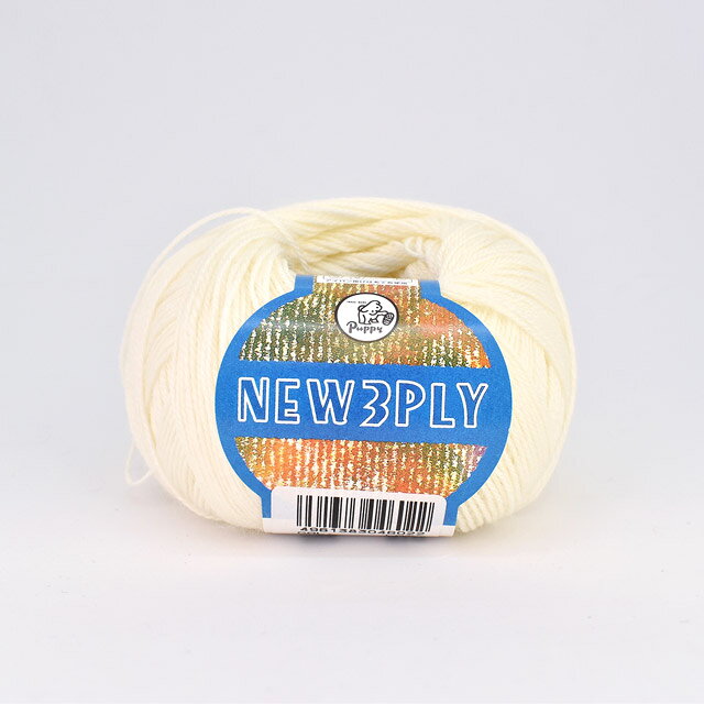 秋冬毛糸 パピー ニュー3ply 302 オフ白