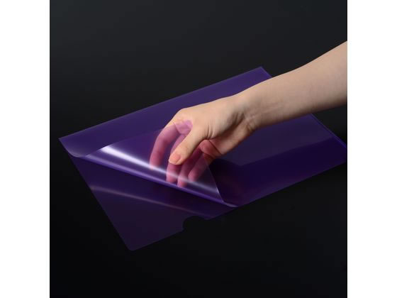 高透明カラークリアーホルダー <パック品>　パープル　FL-184HO