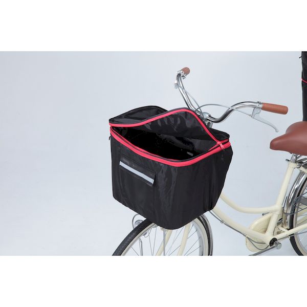 Kawasumi 2段式前カゴカバー ブラック KW-245BK