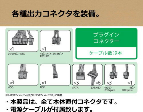 KuroutoShikou 玄人志向 KRPW-GK550W/90+ 80PLUS GOLD認証取得/550W KRPWGK550W90+