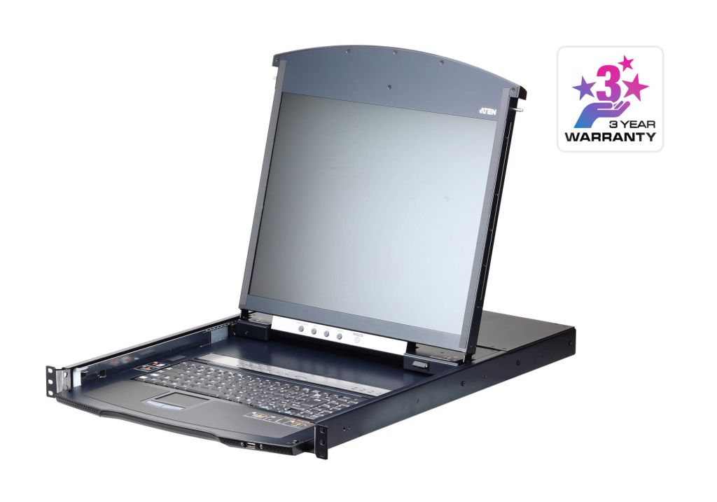 KL1116VNJJS/ATEN ATEN 19インチ 16ポート カテゴリ5e デュアルスライド LCD IP-KVMドロワー ショートレール