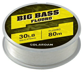 東レ ソラローム ビッグバス フロロ 80m ナチュラル 30lb/9号相当 30lb/9ゴウ TORAY フロロカーボンライン