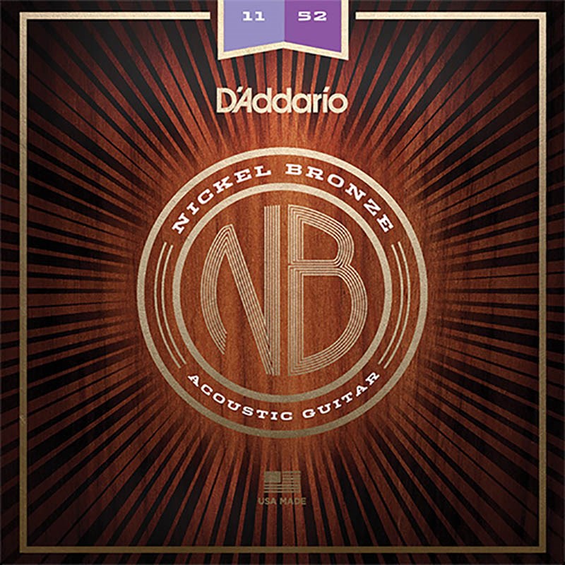 ダダリオ アコースティックギター弦 Nickel Bronze Acoustic Guitar Strings Custom Light .011-.052 NB1152 D’Addario NICKEL BRONZE