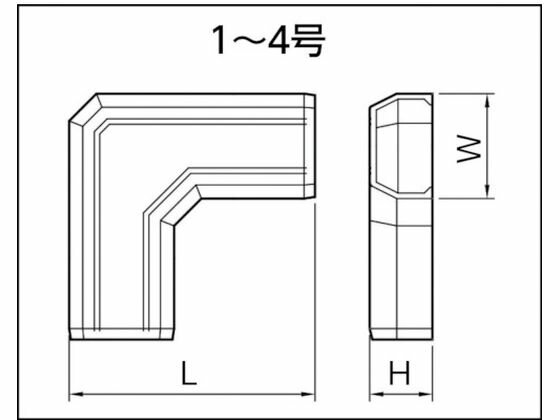 マサル工業 1 マガリ 2号 ミルキーホワイト ニューエフモール 付属SFMM2310
