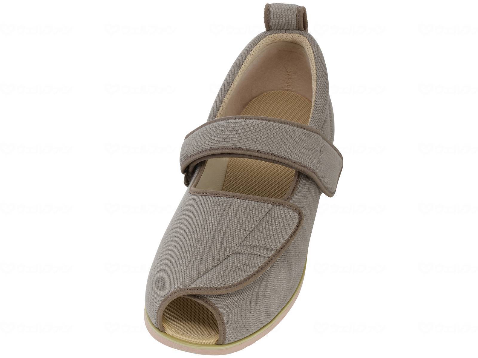 あゆみシューズ オープンマジックIIMグレー1015 (右足用) LL