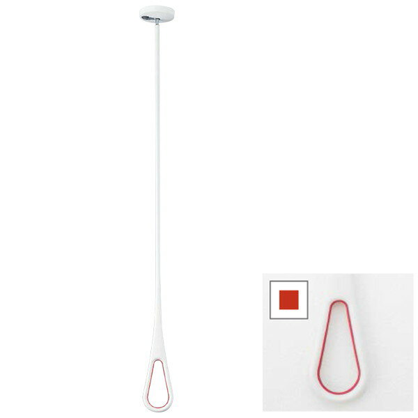 ナスタ NASTA エアフープ air エア シリーズ KS-NRP020-WR 天井取付タイプ ホワイト×レッド 本体: 奥行70cm 高さ6.2cm 幅6.2cm