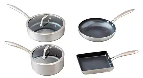 フライパン フライパンセット 6点セット ih ガス 鍋 24cm 卵焼き アイリスオーヤマ 片手鍋 取手一体 一人暮らし おしゃれ ダイヤモンドグレイス DG-SE6