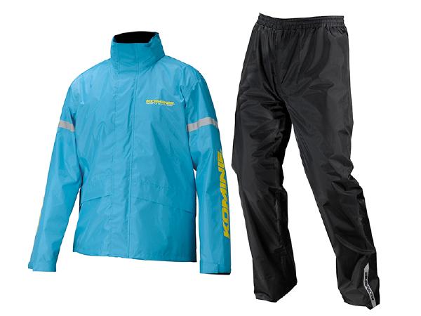 KOMINE RK-543 STD レインWEAR CYAN BL 2XL