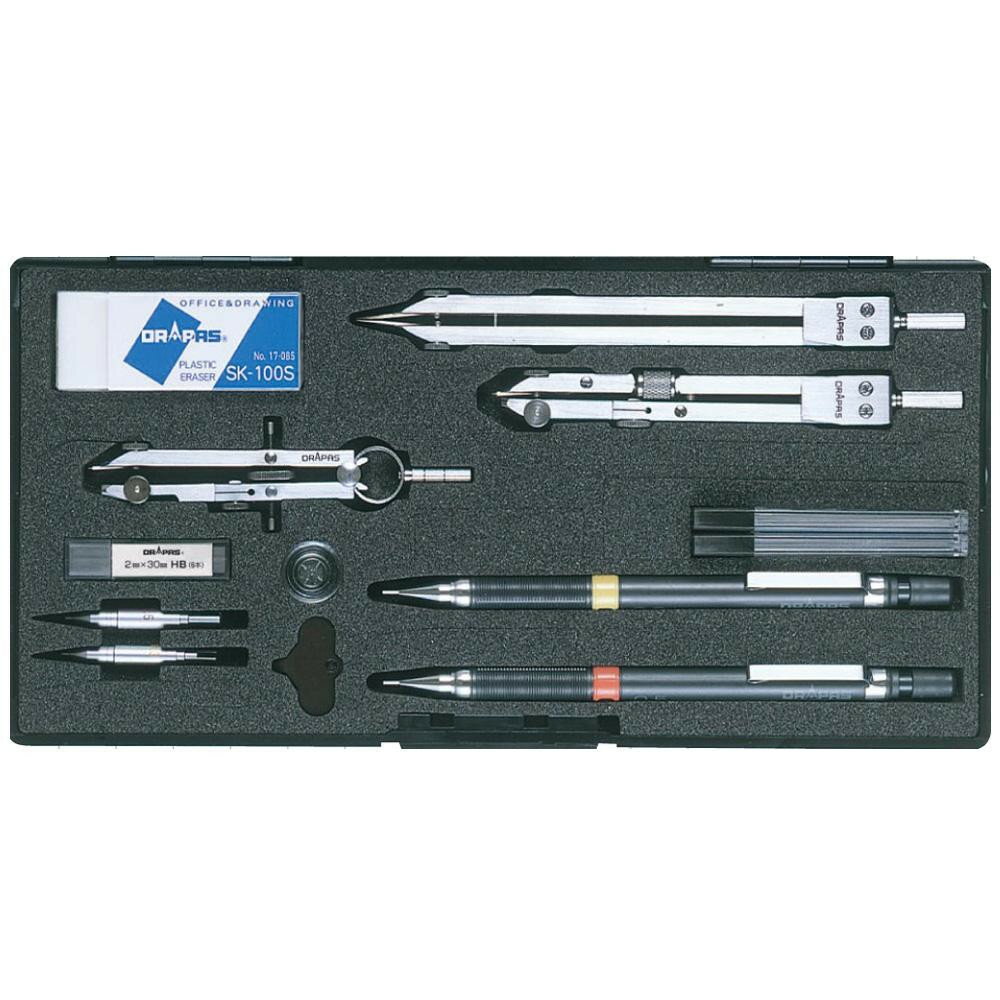 楽天市場】ドラパス ドラパス 独式製図器セット 8本組16品 No.01