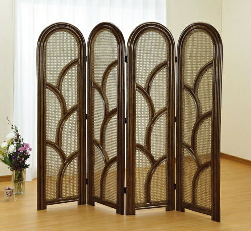 今枝商店 Romantic Rattan スクリーン 4連 B461B