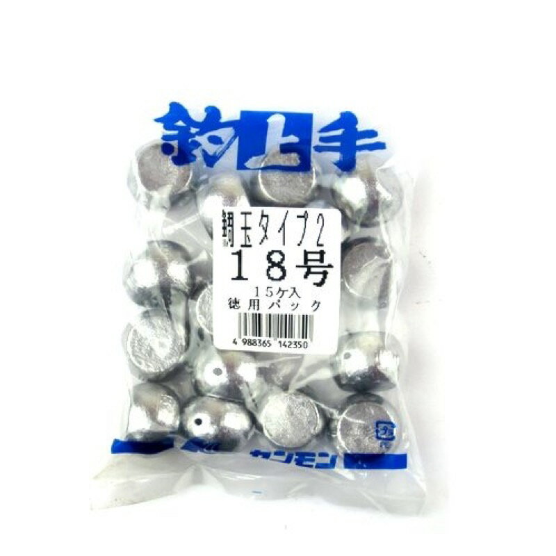 関門工業(KANMON) 鯛玉オモリ タイプ2 18号 徳用パック