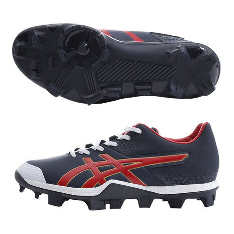 新品ASICS 野球　スパイク　ジャパンスピード　29センチ　ブラック/レッド z-mall_1605-0002