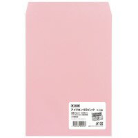 ムトウユニパック 角2 カラー封筒 アメリカン40 ピンク 90 100P