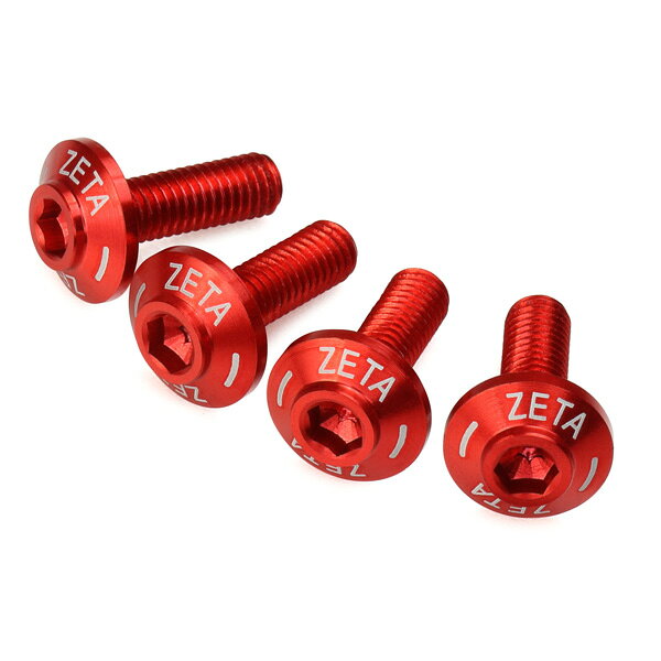 ZETA ジータ その他外装関連パーツ スクリーンボルト カラー：レッド 入数： 400X CRF1000L CRF250RALLY MT-09 TRACER他 NC700X 750X