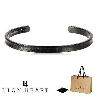 ライオンハート LION HEART ブレスレット バングル アクセサリー ブラック メンズ LHMB002N おしゃれ 誕生日 プレゼント