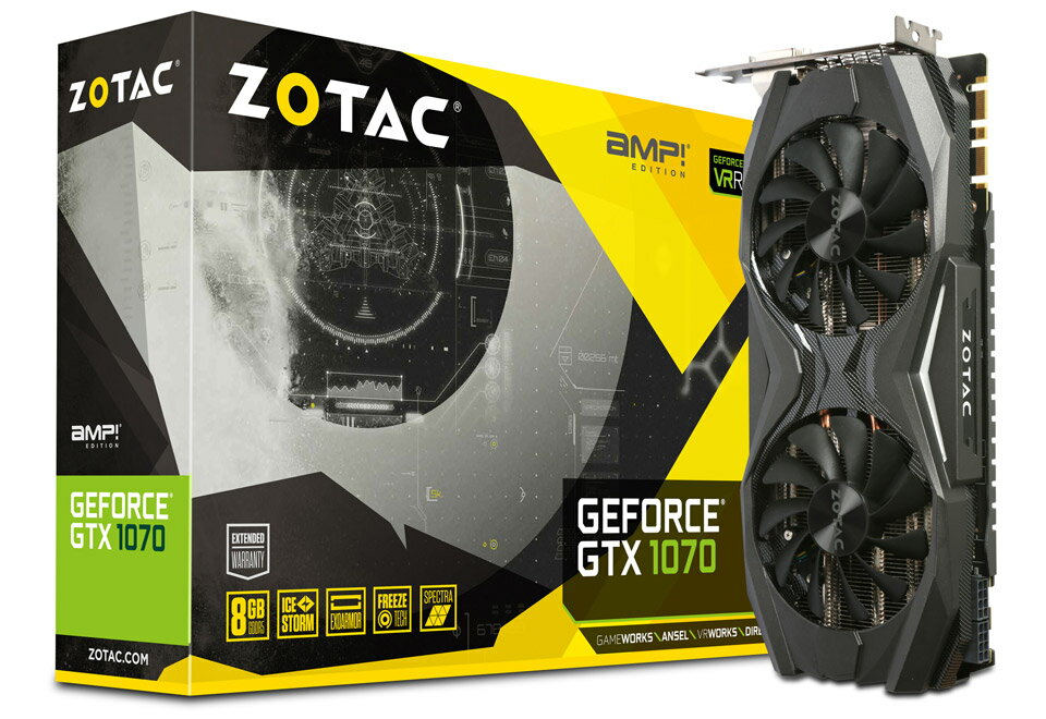 ZOTACGeForce GTX 1070 AMP Edition ZTGTX1070-8GD5AMP01/ZT-P10700C-10P