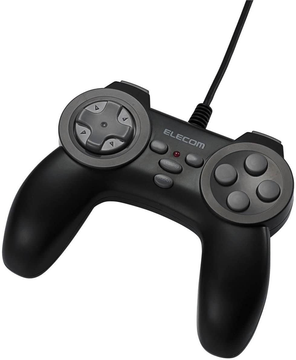 ELECOM 10ボタンUSBゲームパッド JC-U2410TBK