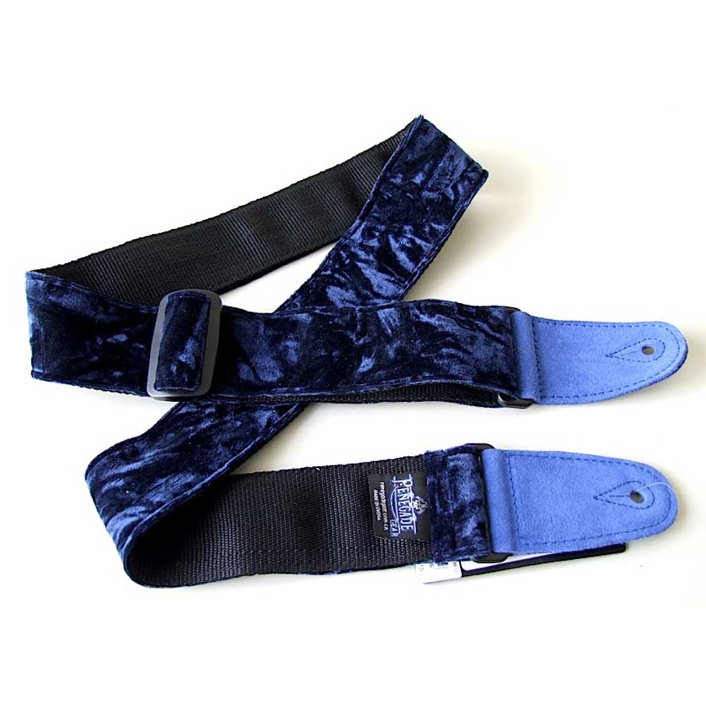 RENEGADE Crushed Velvet Series ギターストラップ VEL-BL