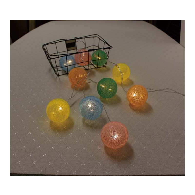 丸和貿易/LEDスイッチライト コットンボール/4008730-01 07 店舗ディスプレイ・店内装飾 店舗家具・什器・収納 ライト・照明器具インテリア雑貨 飾り付け おしゃれ 夏 お正月 クリスマス