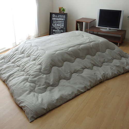 イケヒコ こたつ布団 長方形 デニム 先染めデニムIT グレイ 約205×315cm 厚掛けタイプ 9809944