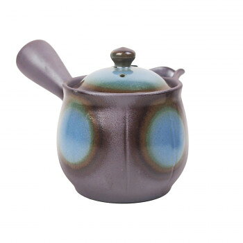 マルヨシ陶器 萬古焼 未来型急須 2号 青 平網 A7076 1215492