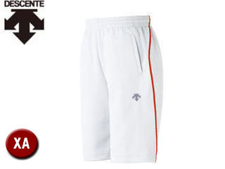 DS-DTM1911PB-WHR-XA デサント トレーニングウェア 男女兼用 ホワイト×レッド・サイズ：XA Training Half Pants トレーニングハーフパンツ DTM-1911PB