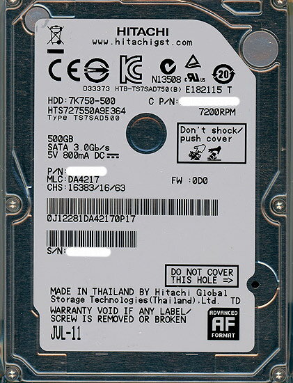 HGST HTS727550A9E364