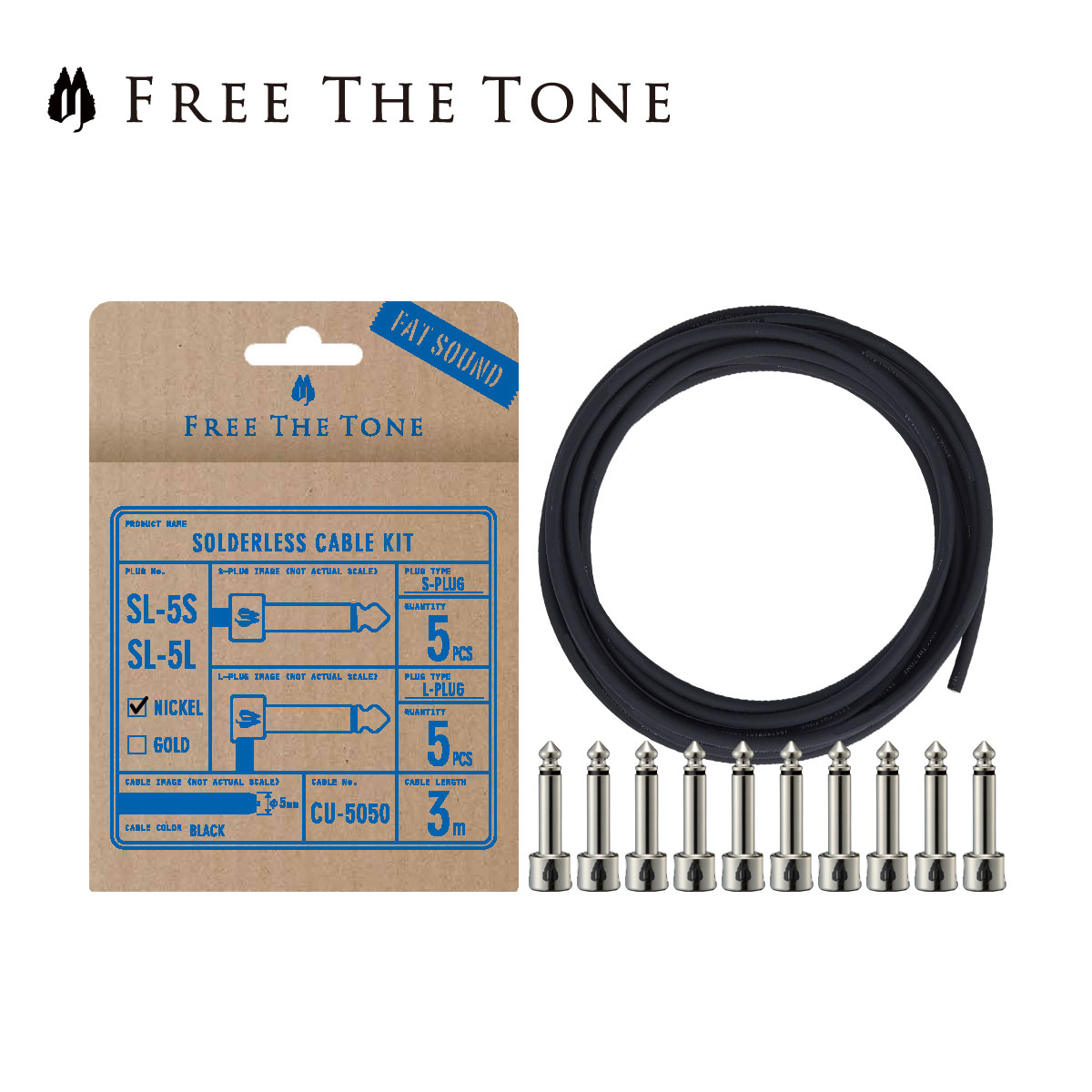 Free The Tone / SL-5SL-NI-55K Solderless Cable Kit パッチケーブルキット フリーザトーン(池袋店)