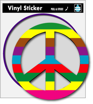 ゼネラルステッカー マジステ RAINBOW PEACEステッカー SK-083