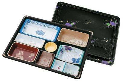 XAZ0701 ワンウェイ 会席膳セット 蓋三彩 T-1