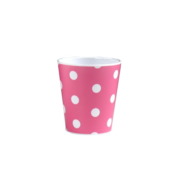 メラミンタンブラー カラードット ピンク 容量180ml