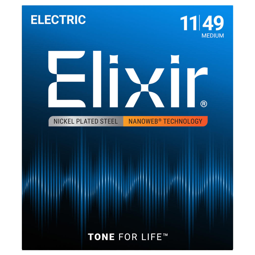 ELIXIR Electric Nickel Plated Steel with NANOWEB Coating 2SET PACK #12102 (Medium/11-49)
