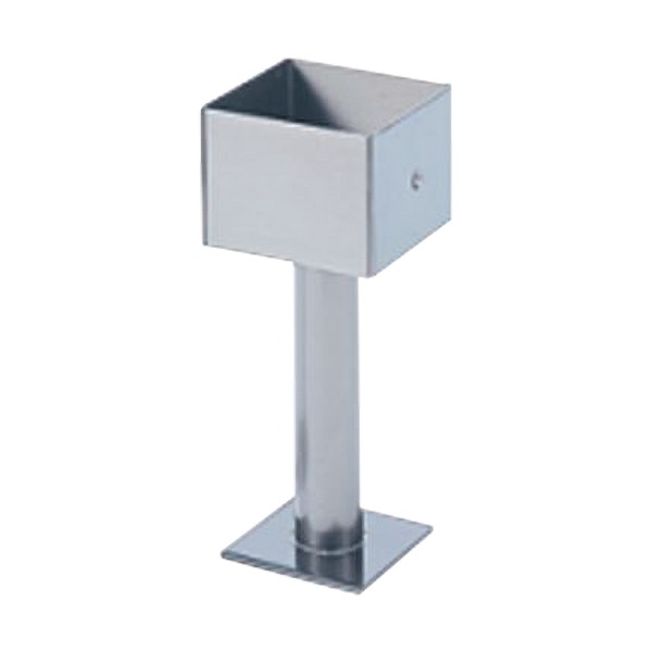 水上金属 ステンレス柱受 75mm角 ヘアーライン