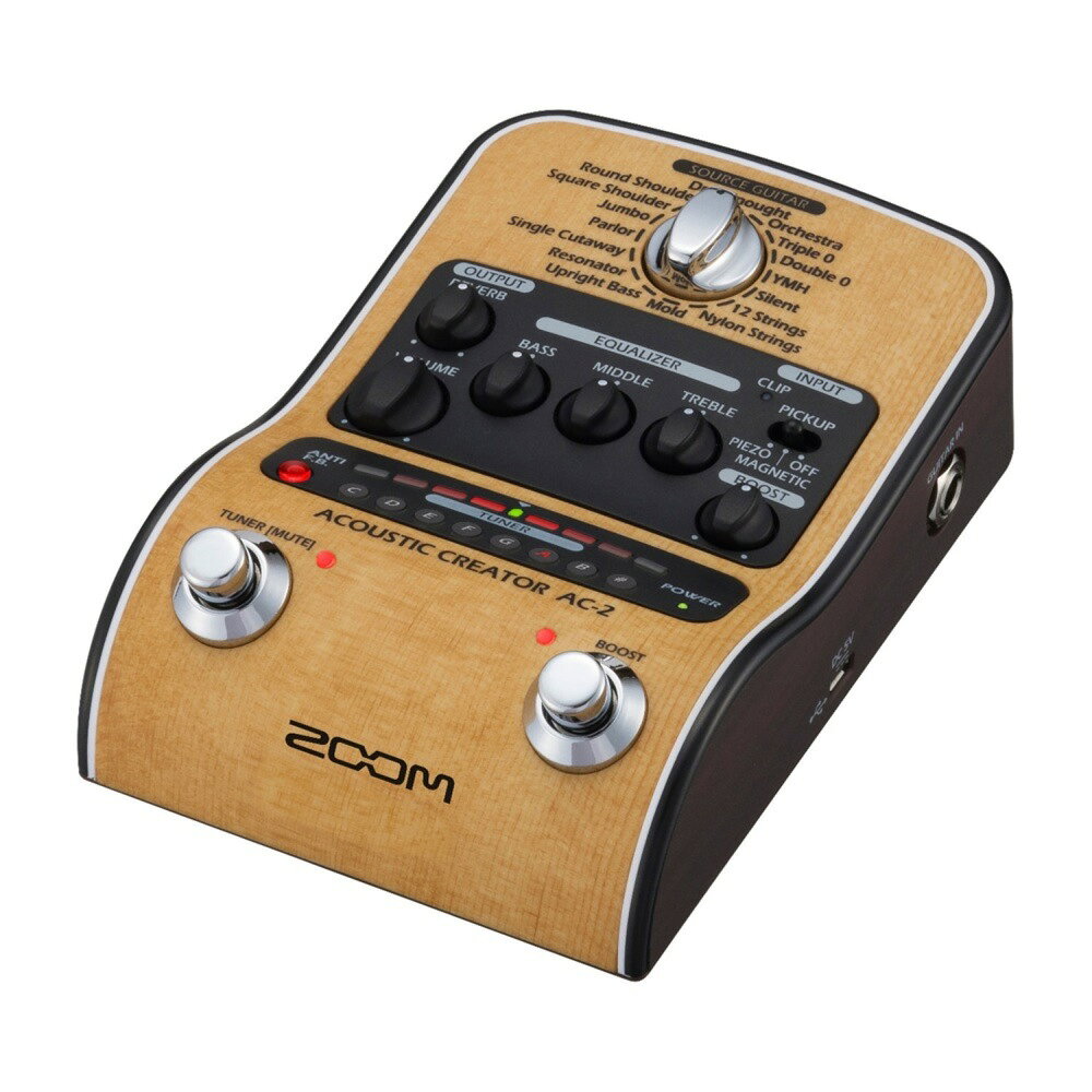 zoom ac-2 acoustic creator アコースティックギター用プリアンプ