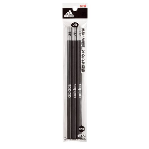 楽天市場】三菱鉛筆 三菱鉛筆adidas 鉛筆 AI04 黒金 2B 3P