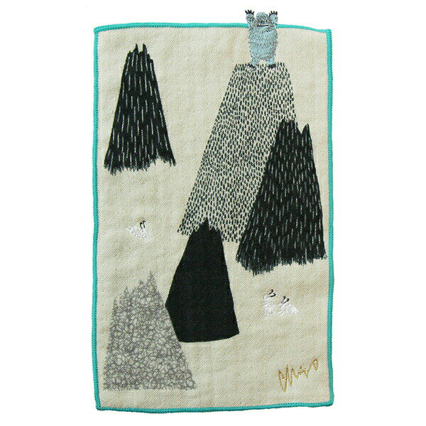 楠橋紋織 Kusubashi Mon Ori MiWちいさなポケットハンカチ バンザイイエティ