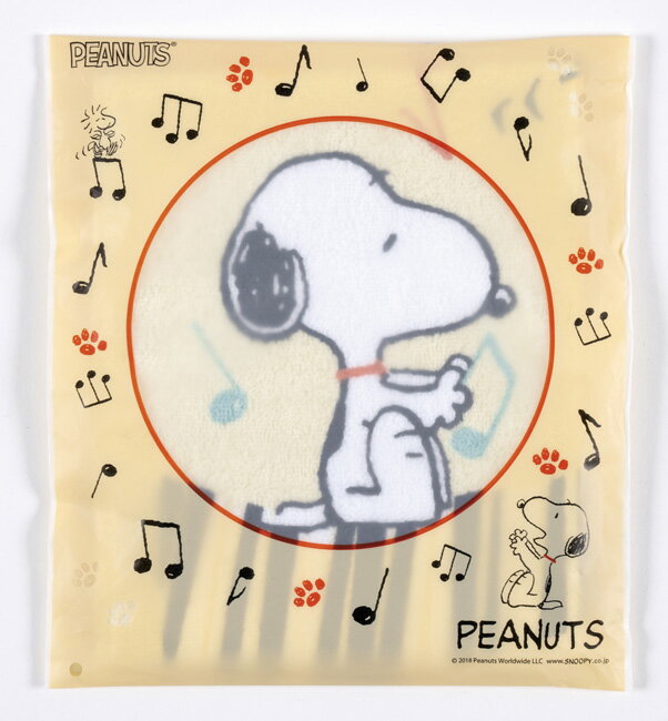NS5020-01 スヌーピー ウォッシュタオル 音符 S/N
