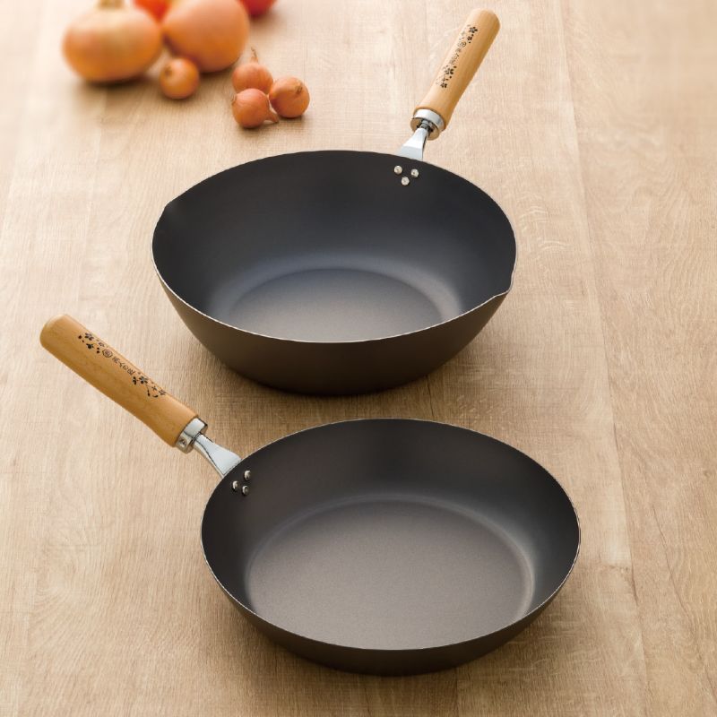 よこやま 燕人の匠 窒化加工 フライパン 26cm ＆ いため鍋 28cm ETT-1500 YOKOYAMA