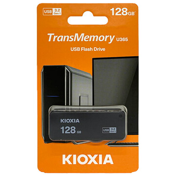 KIOXIA 128GB USBメモリ USB3.2 Gen1 TransMemory U365 スライド式 ブラック LU365K128GC4