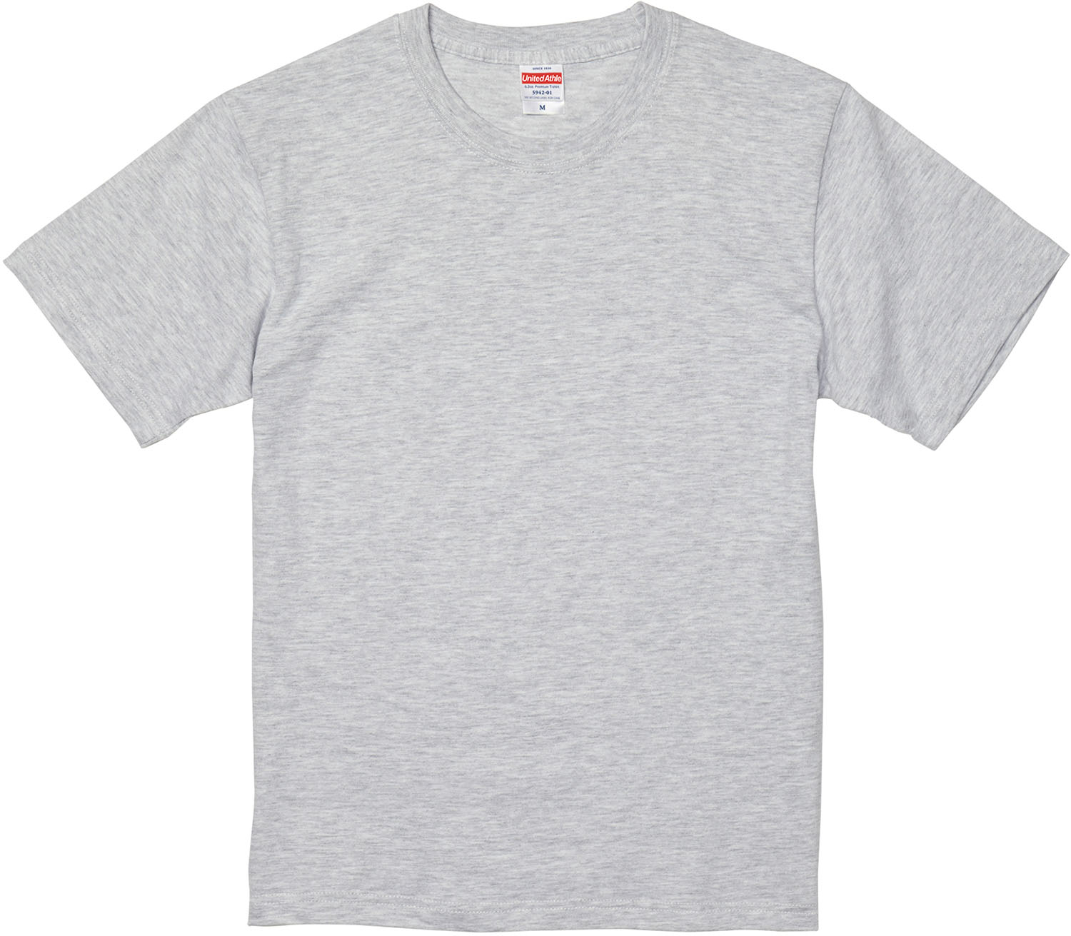 United Athle/ユナイテッドアスレ 6．2オンスTシャツ アダルト594201C アッシュ